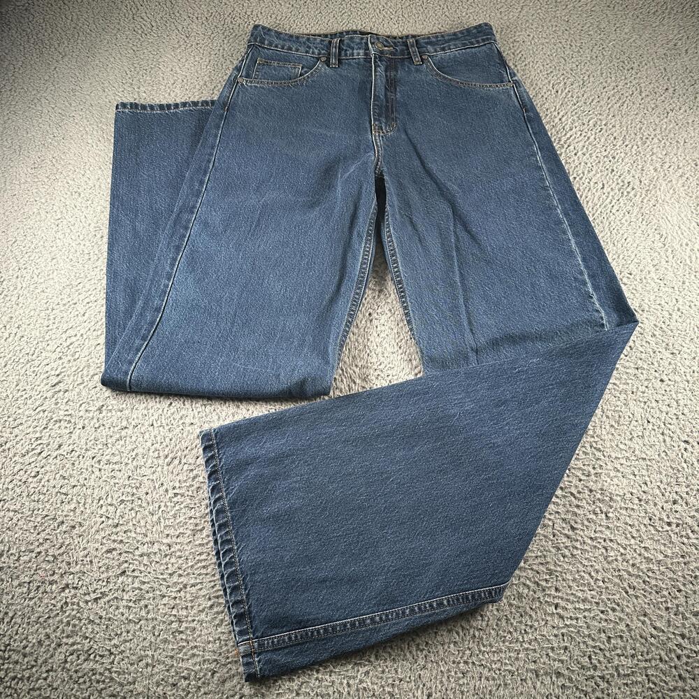 Pool House New York Jeans Mens 30 Blue Wide Leg Baggy Denim Made In USA